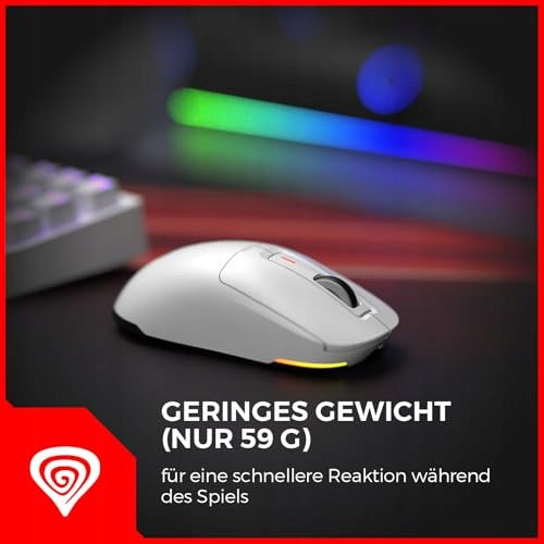 GAMING MOUSE GENESIS ZIRCON XIII WHITE FOR PLAYERS HOME GIFT Model SWC5908201274525