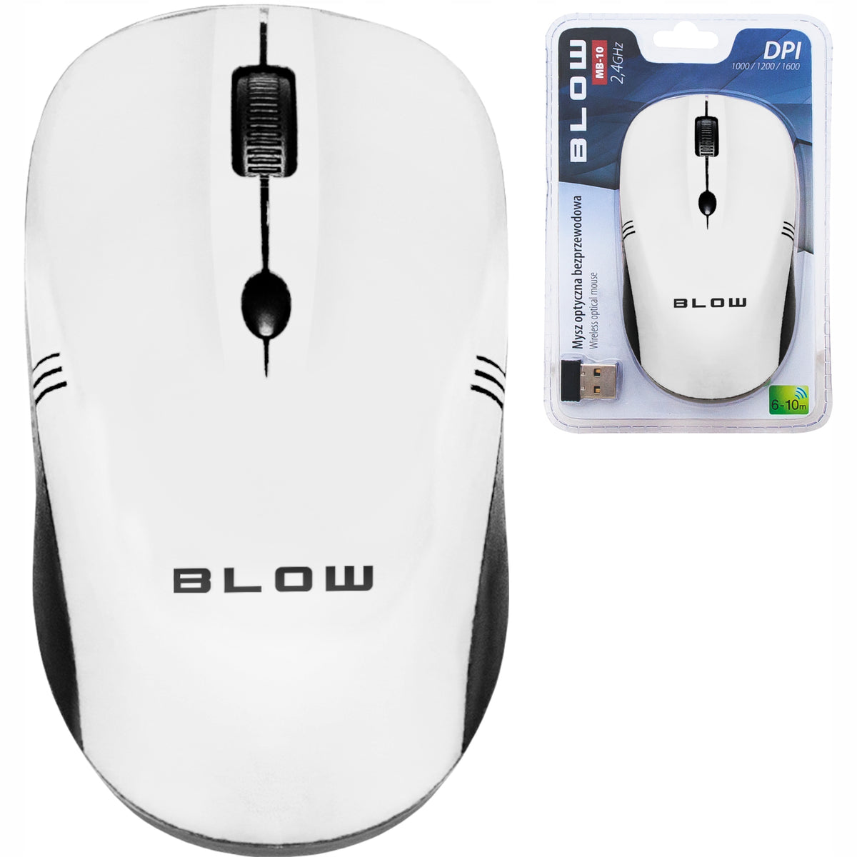 GAMING MOUSE OPTICAL MOUSE WIRELESS USB WHITE 2,4GHz LAPTOP QUIET