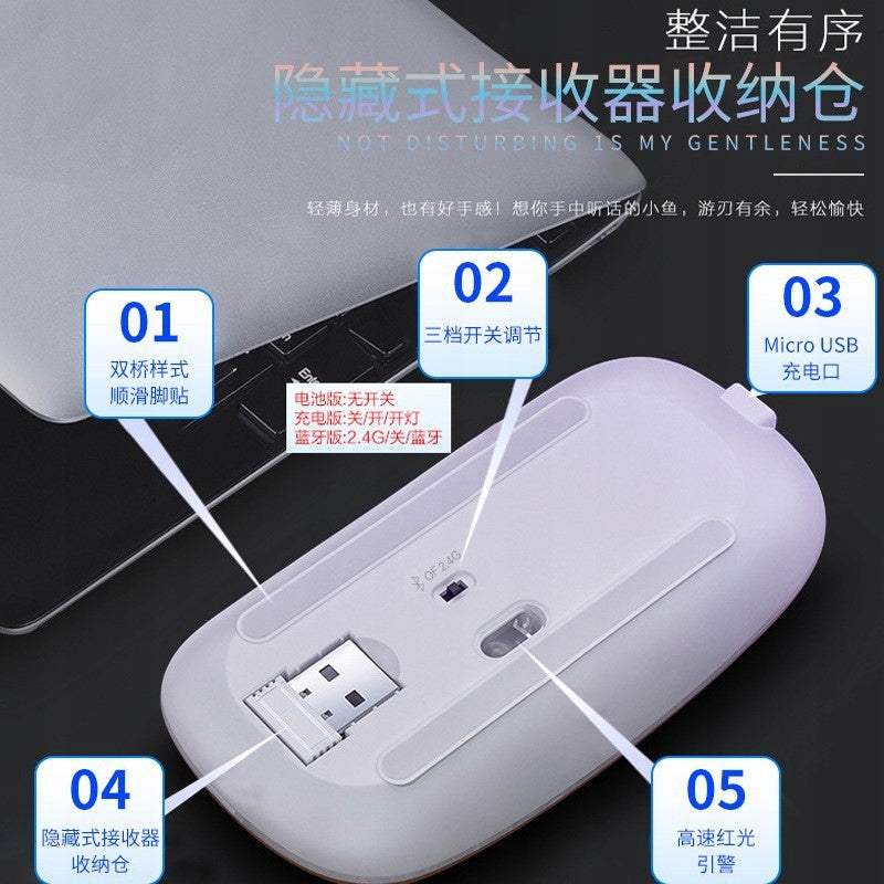 GAMING MOUSE WIRELESS COMPUTER LED Batteries included no