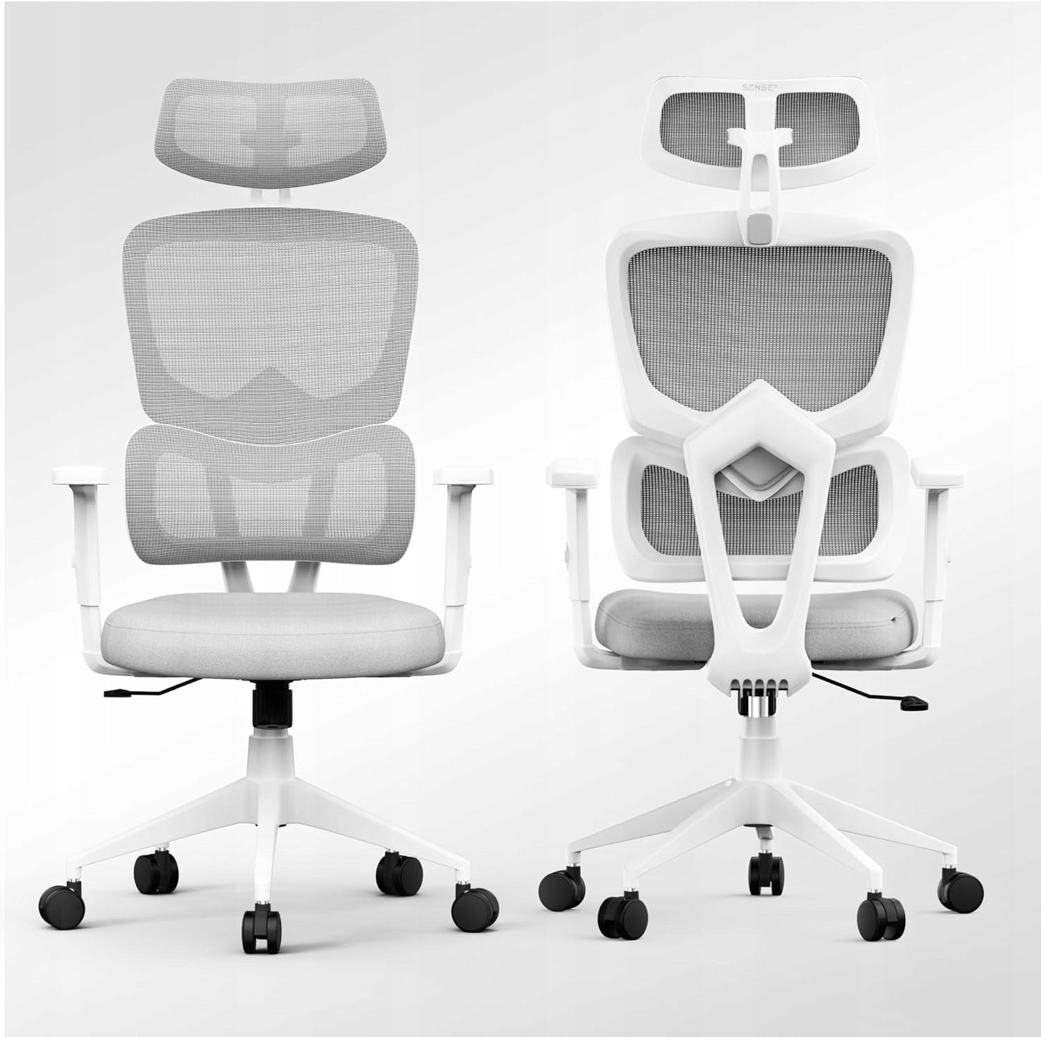 GAMING OFFICE CHAIR COMFORTABLE HIGH QUALITY GREY MESH HEADREST Manufacturer code FOTEL BIUROWY GAMINGOWY ODDYCHAJĄCA SIATKA