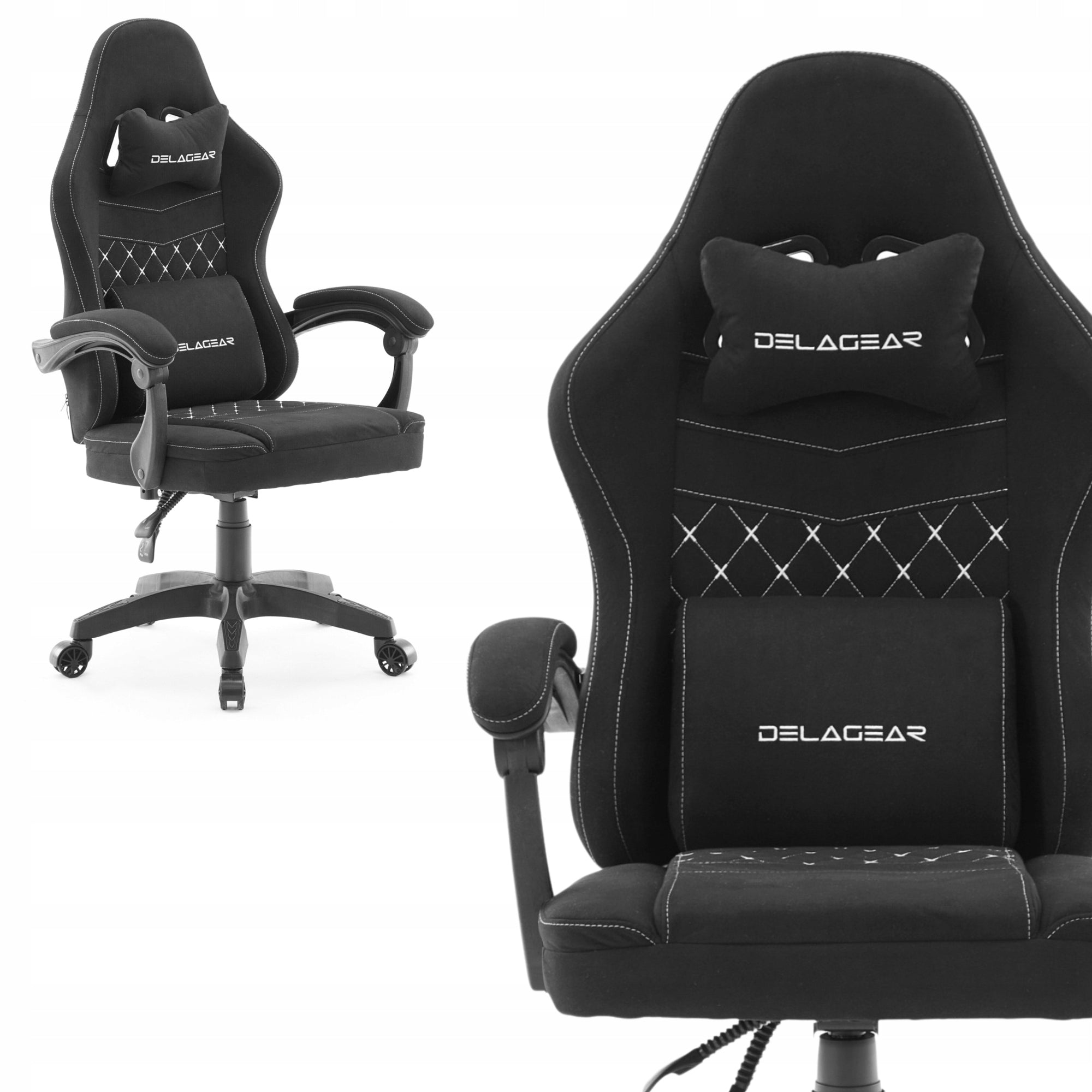 GAMING OFFICE CHAIR DELAGEAR G 300 BLACK ROTATING MATERIAL
