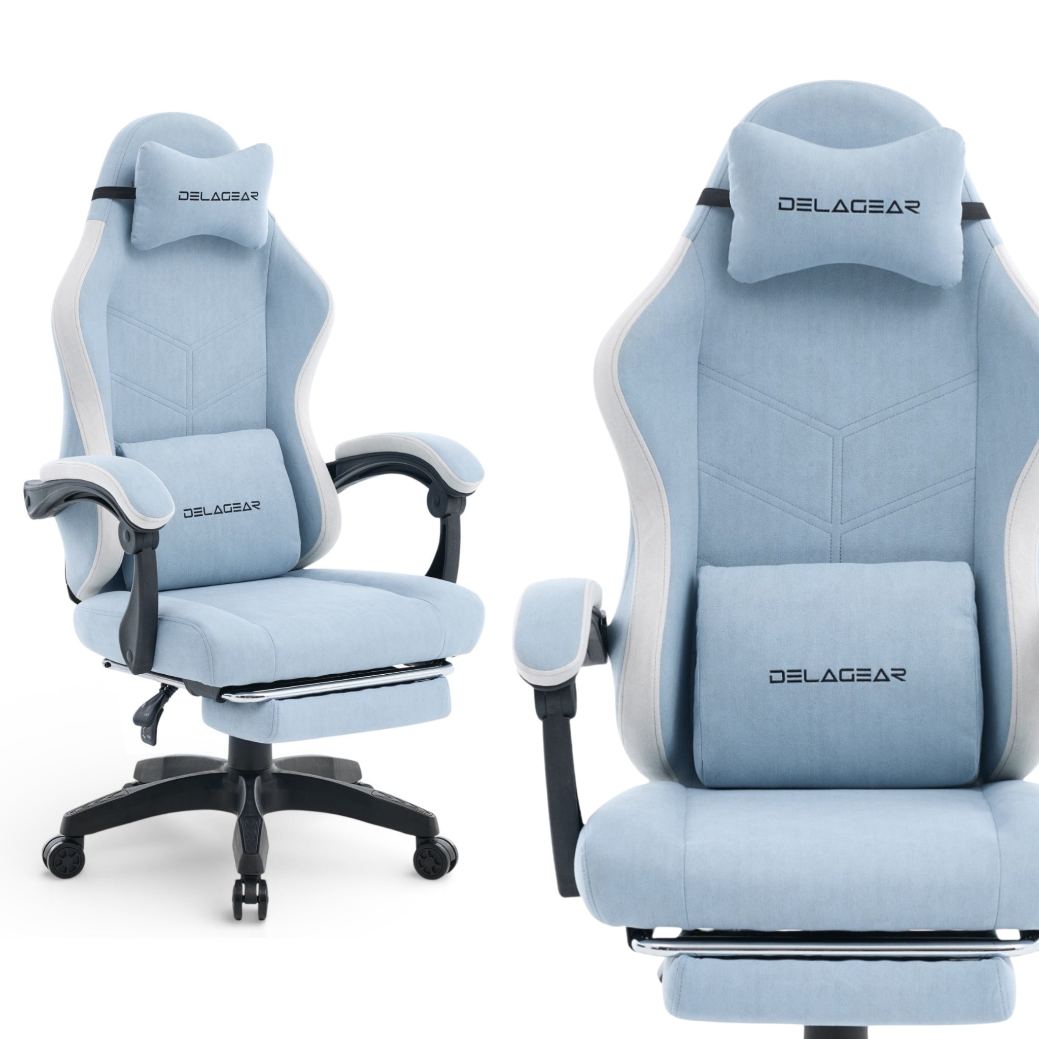 GAMING OFFICE CHAIR DELAGEAR G 325 BLUE ROTATING MATERIAL