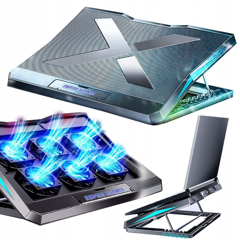 GAMING Q3 RGB LED COOLING Pad for Laptop Stand 6 FANS