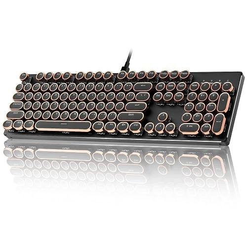 GAMING RETRO METAL HOT SWAP RGB MECHANICAL KEYBOARD FOR GAMER Manufacturer no brand