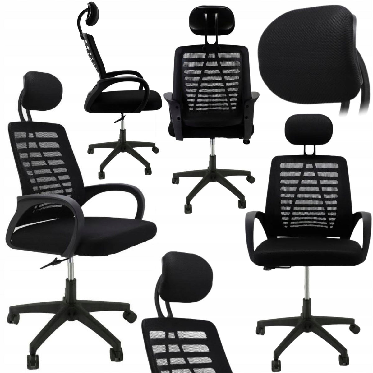 GAMING SWIVEL CHAIR ERGONOMIC GAMING COMPUTER CHAIR BLACK