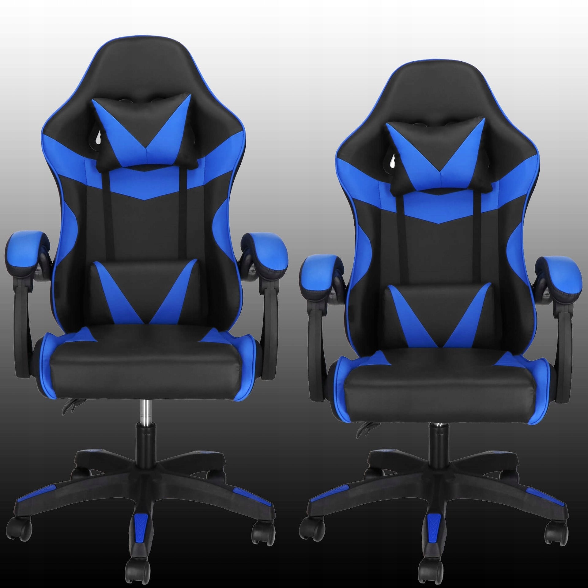 GAMING SWIVEL OFFICE CHAIR ADJUSTABLE ERGONOMIC FAUX LEATHER CUSHION Furniture width 55 cm
