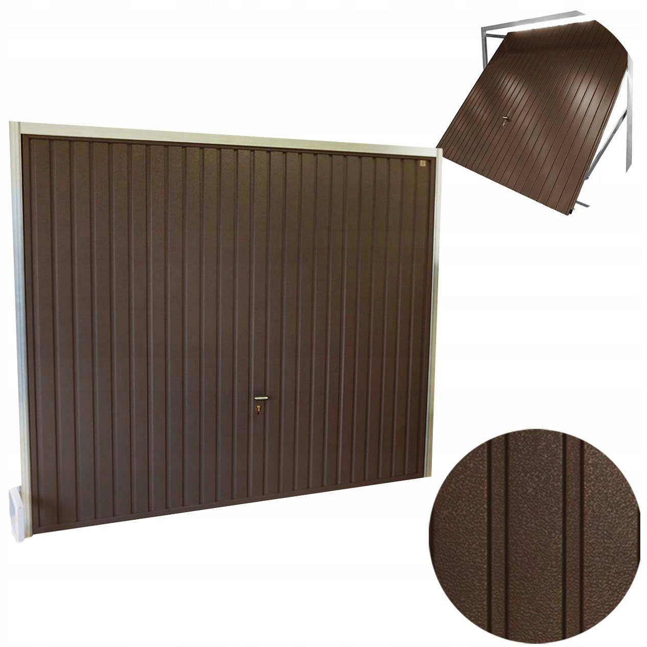 GARAGE DOOR TILTING TRAPEZOIDAL SHEET T10 TO SIZE GARAGE DOOR BRONZE