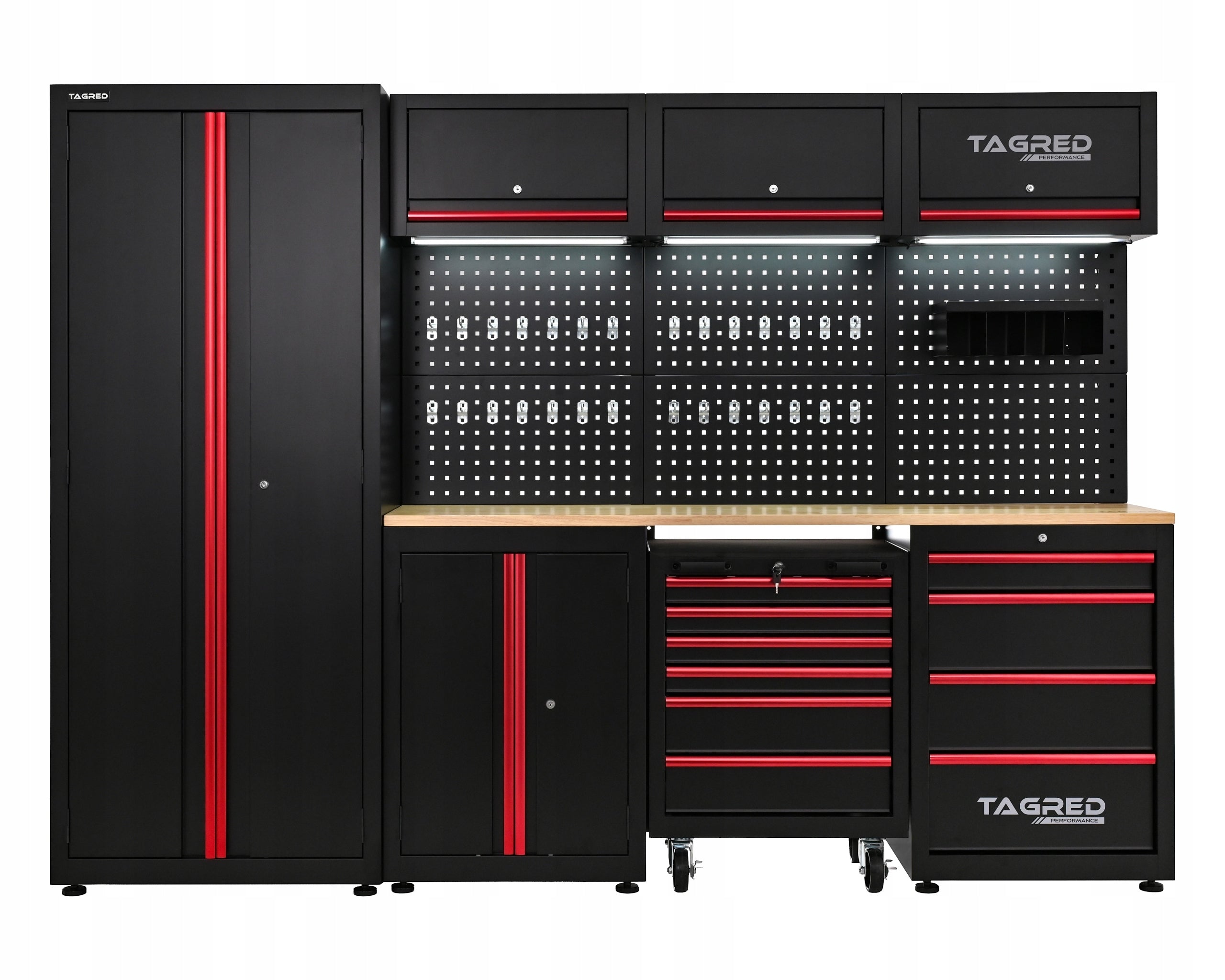 GARAGE FURNITURE WORKSHOP 8 MODULES LED TOOL CABINET FOR WORKSHOP Manufacturer code TA1935 wózek narzędziowy do garażu