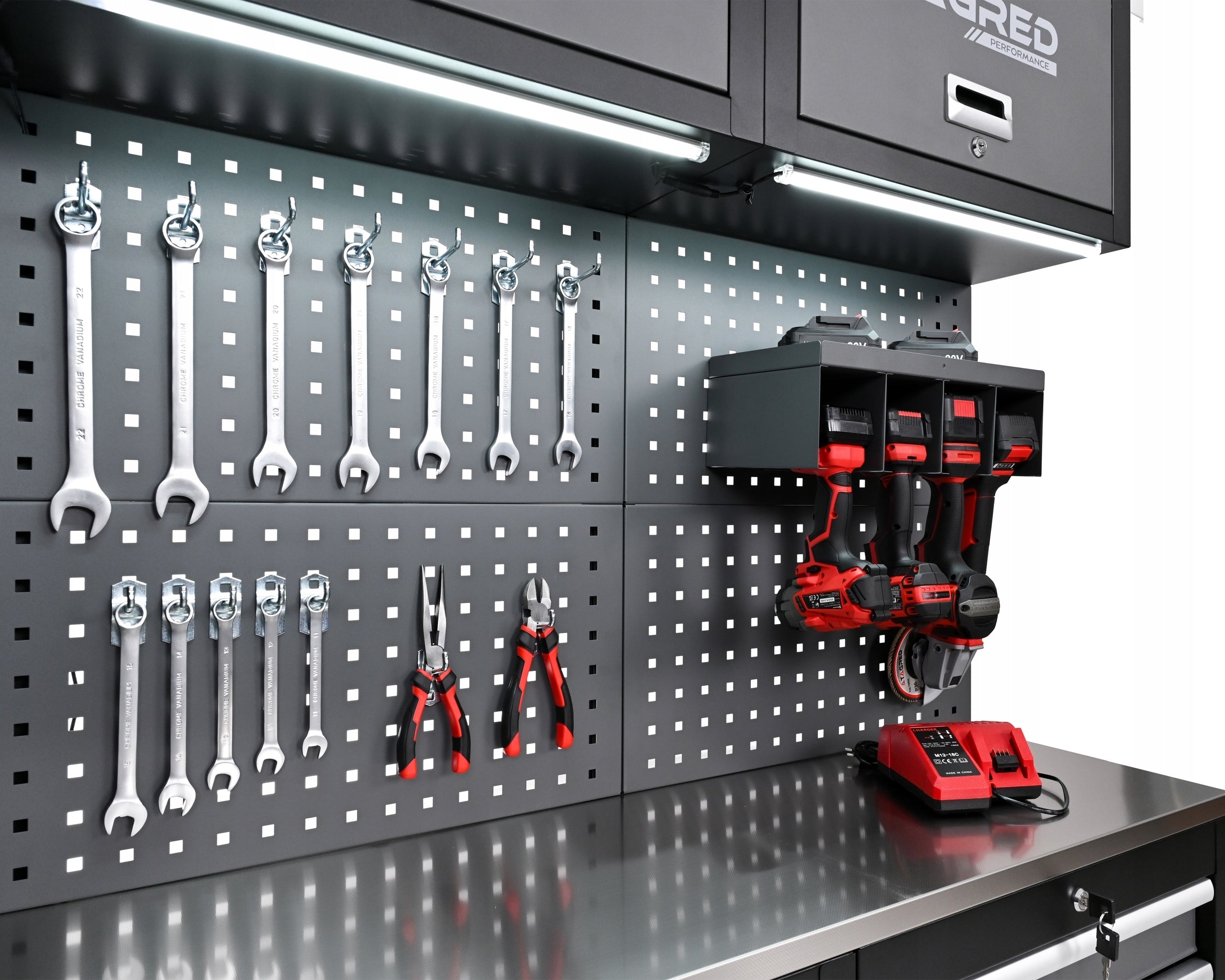 GARAGE FURNITURE WORKSHOP RACK TOOL CABINET WORKSHOP COUNTERTOP INOX 3D Brand Tagred