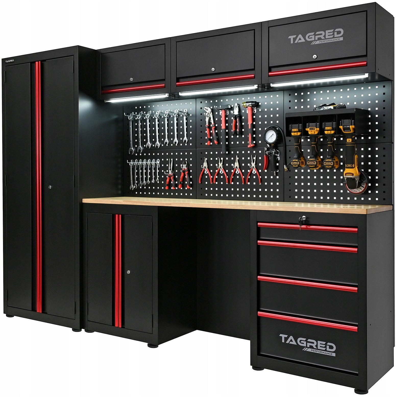 GARAGE FURNITURE WORKSHOP RACK WARDROBE FOR GARAGE WORKSHOP 7 LED MODULES Accessories included no