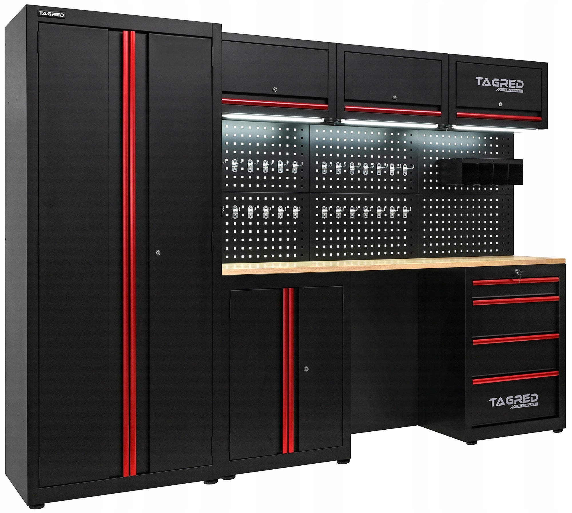 GARAGE FURNITURE WORKSHOP RACK WARDROBE FOR GARAGE WORKSHOP 7 LED MODULES Brand Tagred