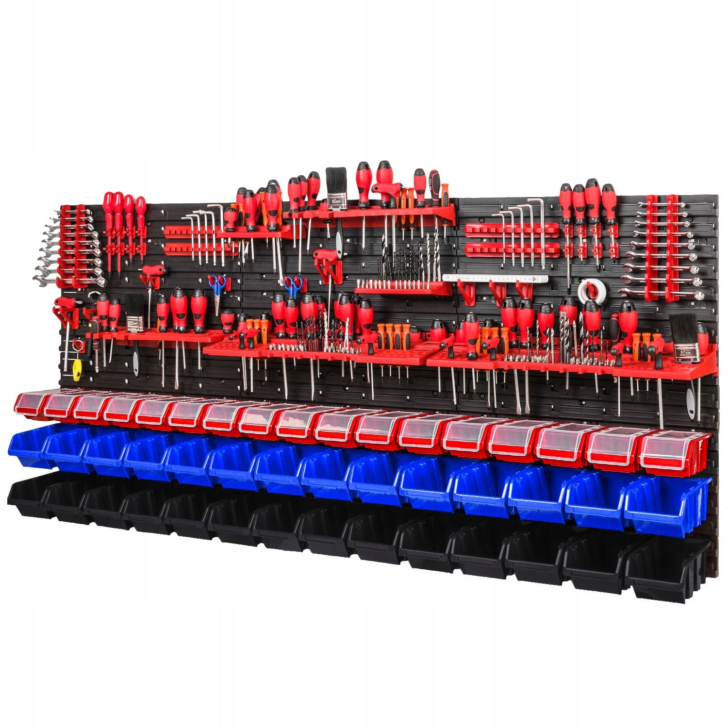 GARAGE TOOL BOARD 173x78cm + 45 CUVETTES + TOOL HOLDERS
