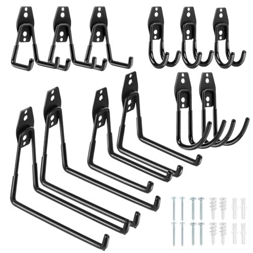 GARAGE WALL HOOKS SET OF 12 PIECES FOR TOOLS ORGANIZATION wooden Brand no brand
