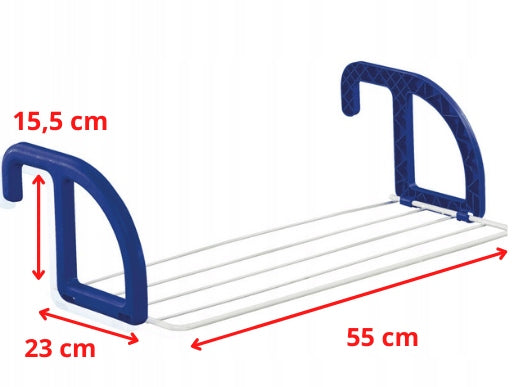 GARDEN BALCONY DRYER WITH LINES, HANGING, 55CM Kind Portable
