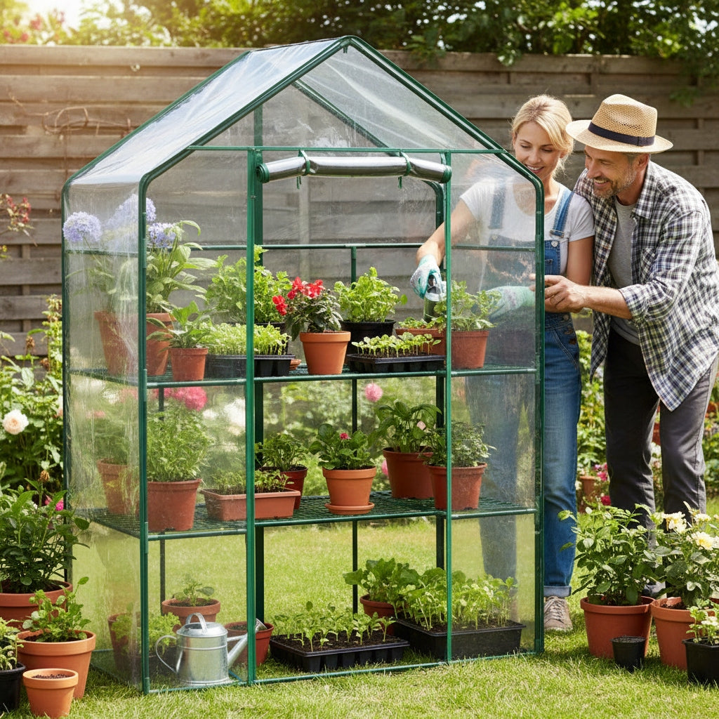GARDEN BALCONY GREENHOUSE 195X140X70CM VERTICAL BOOKCASES FOIL MINI TUNNEL Manufacturer no brand