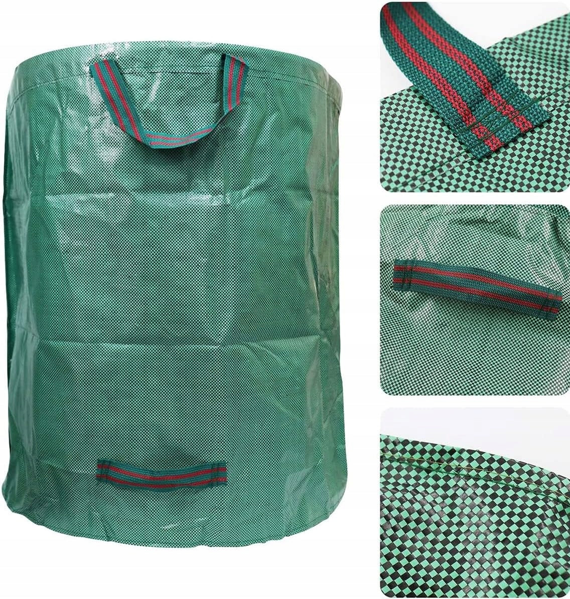 GARDEN BASKET GRASS LEAF BAG WASTE FOLDING STRONG WITH HANDLES 300 L Packaging status original