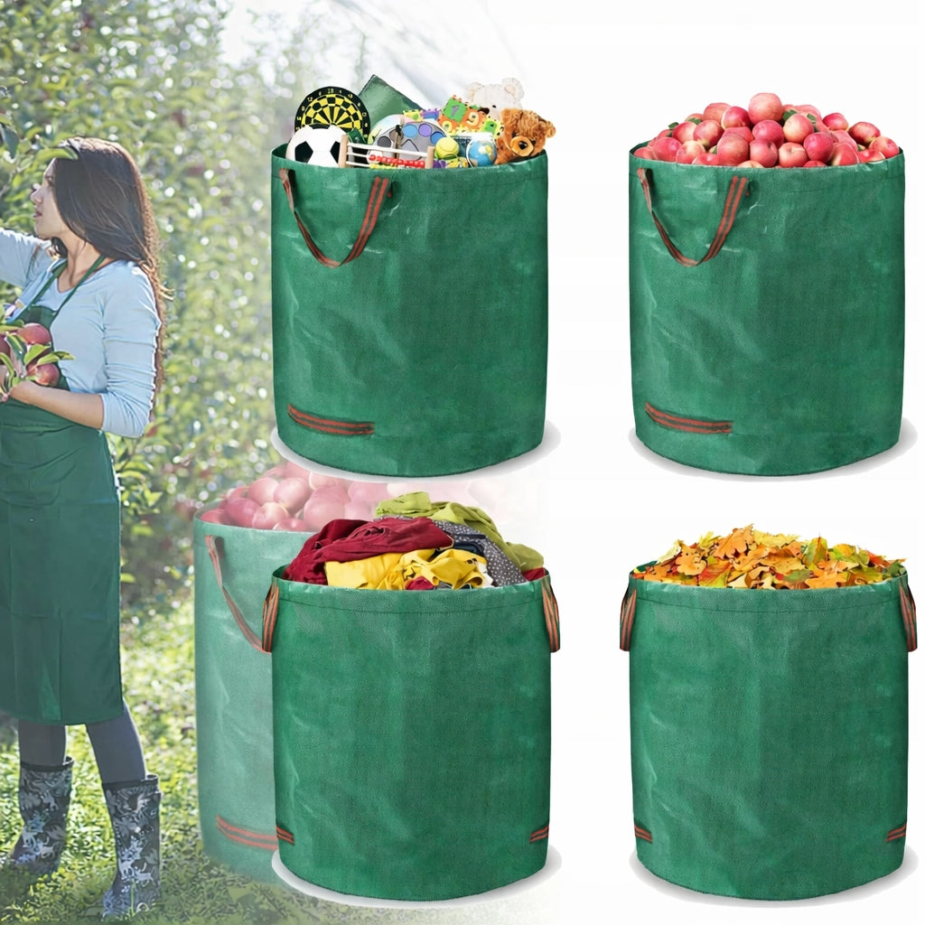 GARDEN BASKET LEAF BAG GARDEN BAG GRASS CONTAINER FOLDING 500 L Type bag for leaves