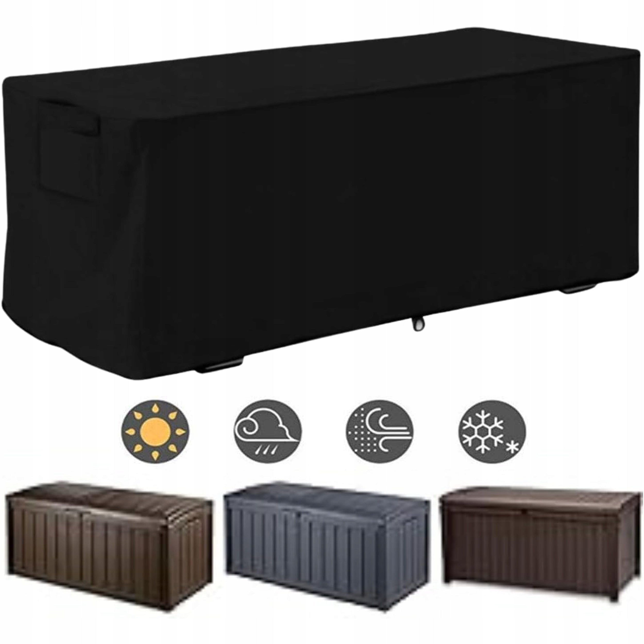 GARDEN BOX COVER WATERPROOF 123x55x62 LARGE PULLER STRONG UV Manufacturer code POKROWIEC NA SKRZYNIE OGRODOWĄ WODOODPORNY