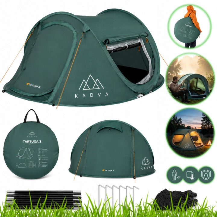 GARDEN CAMPING TENT FOR PLOT LARGE 3 PERSONS LIGHT MANOR