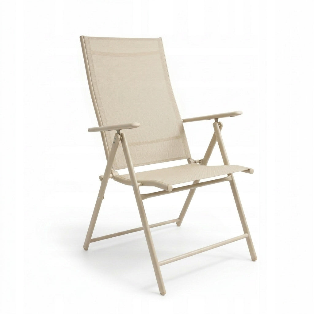 GARDEN CHAIR FOLDING BALCONY SET OF 2 CHAIRS BEIGE AY003-2 Packaging status original