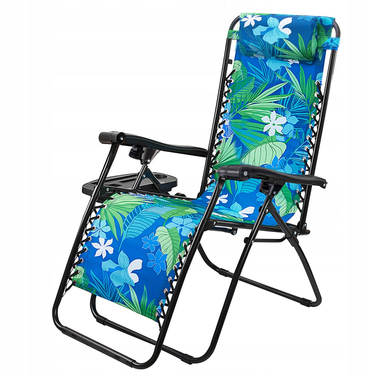 GARDEN CHAIR SUN LOUNGER BEACH CAMPING CHAIR FLOWERS + FREEBIE Kind sunbed