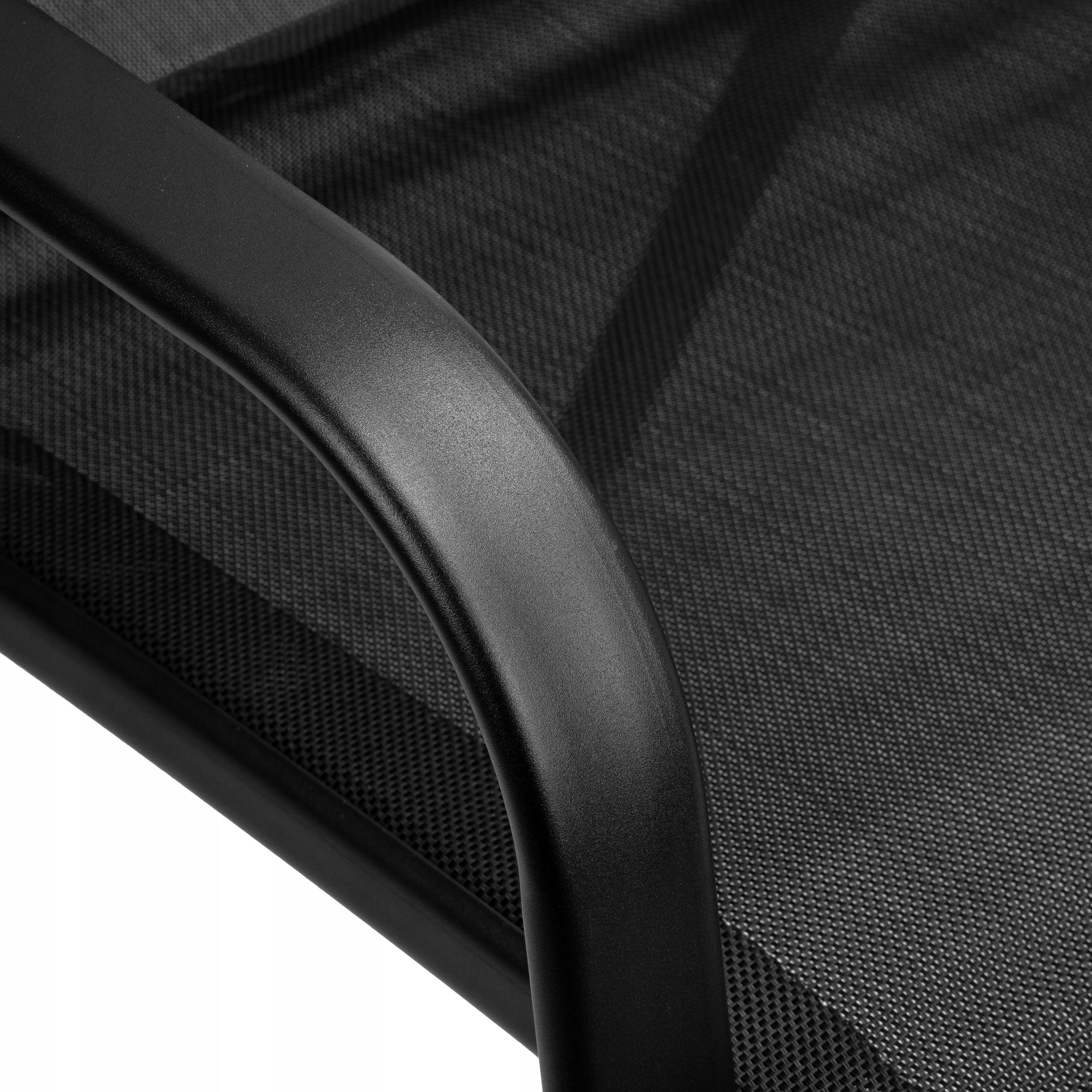 GARDEN CHAIRS SET OF 2 BLACK FOR TERRACE BALCONY GARDEN UP TO 120KG Frame material steel