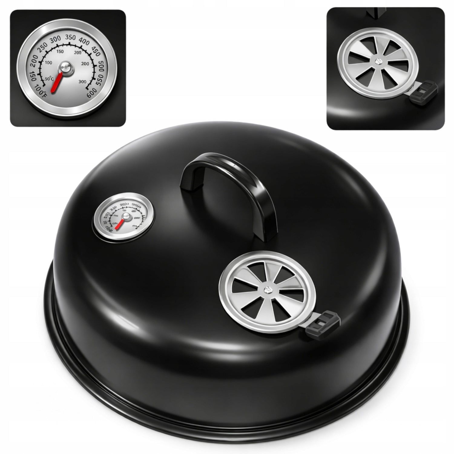 GARDEN CHARCOAL GRILL 3in1 SMOKEHOUSE GARDEN BARREL HEARTH + THERMOMETER Grate length 38 cm