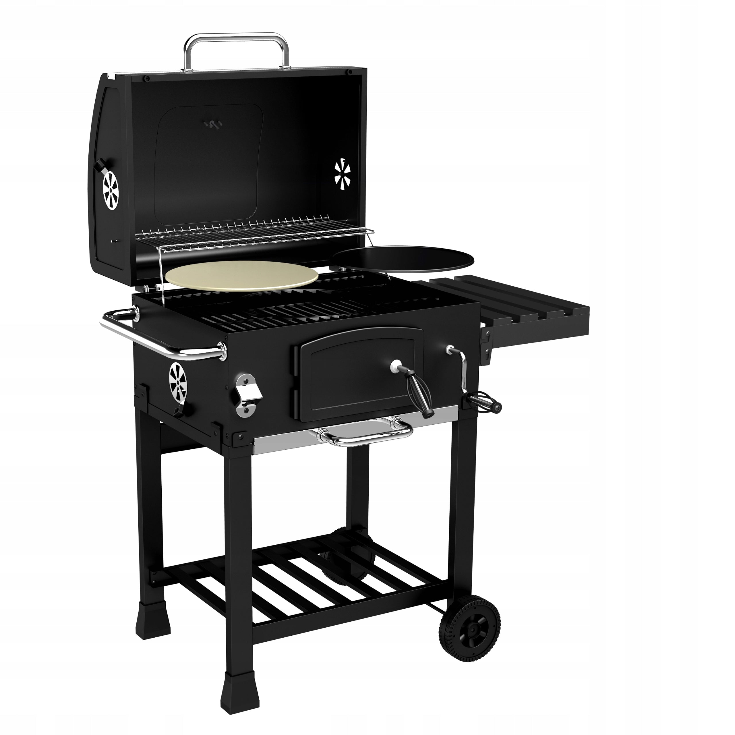 GARDEN CHARCOAL GRILL Koler Ember ch1 Cast Iron Grate Plate Stone for Pizza Grate length 57.5 cm