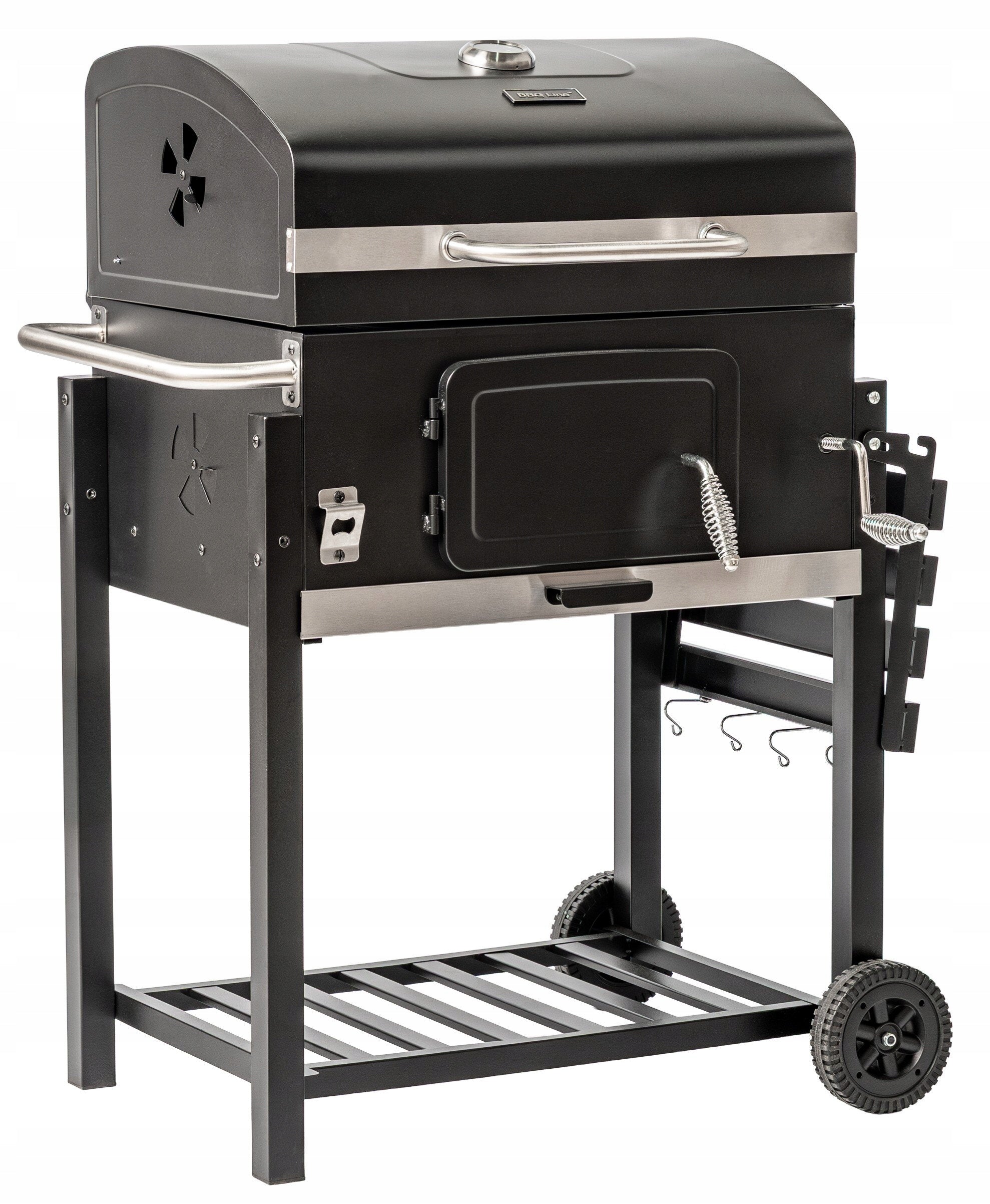 GARDEN CHARCOAL GRILL LARGE GRATE WITH COVER ASHTRAY +THERMOMETER Grate length 52 cm