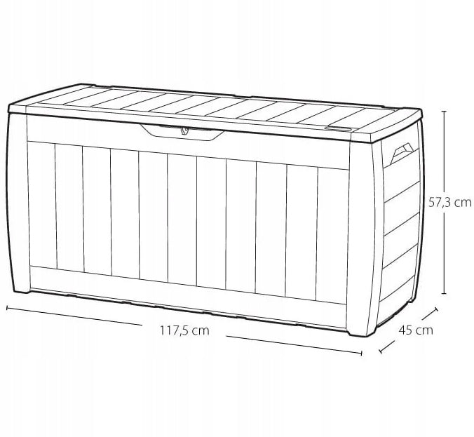 GARDEN CHEST STORAGE HOLLYWOOD 270L 247310 KETER Manufacturer code 247310