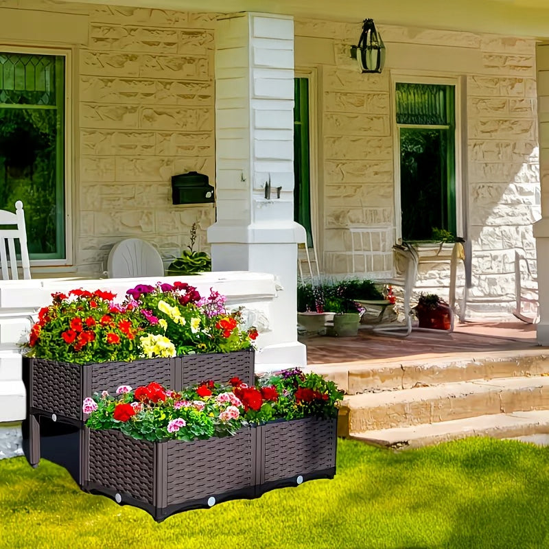 GARDEN CHEST VEGETABLE GARDEN BED HERBARIUM GROWING VEGETABLES FLOWERS DURABLE Manufacturer code GRZĄDKA RABATA INSPEKT SKRZYNKA MODUŁOWA MAXI