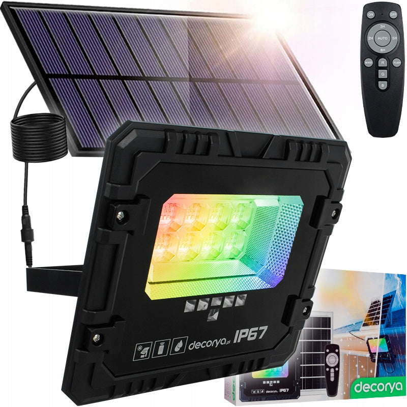 GARDEN COLOR SOLAR SPOTLIGHT LED RGB LAMP HALOGEN SENSOR CABLE