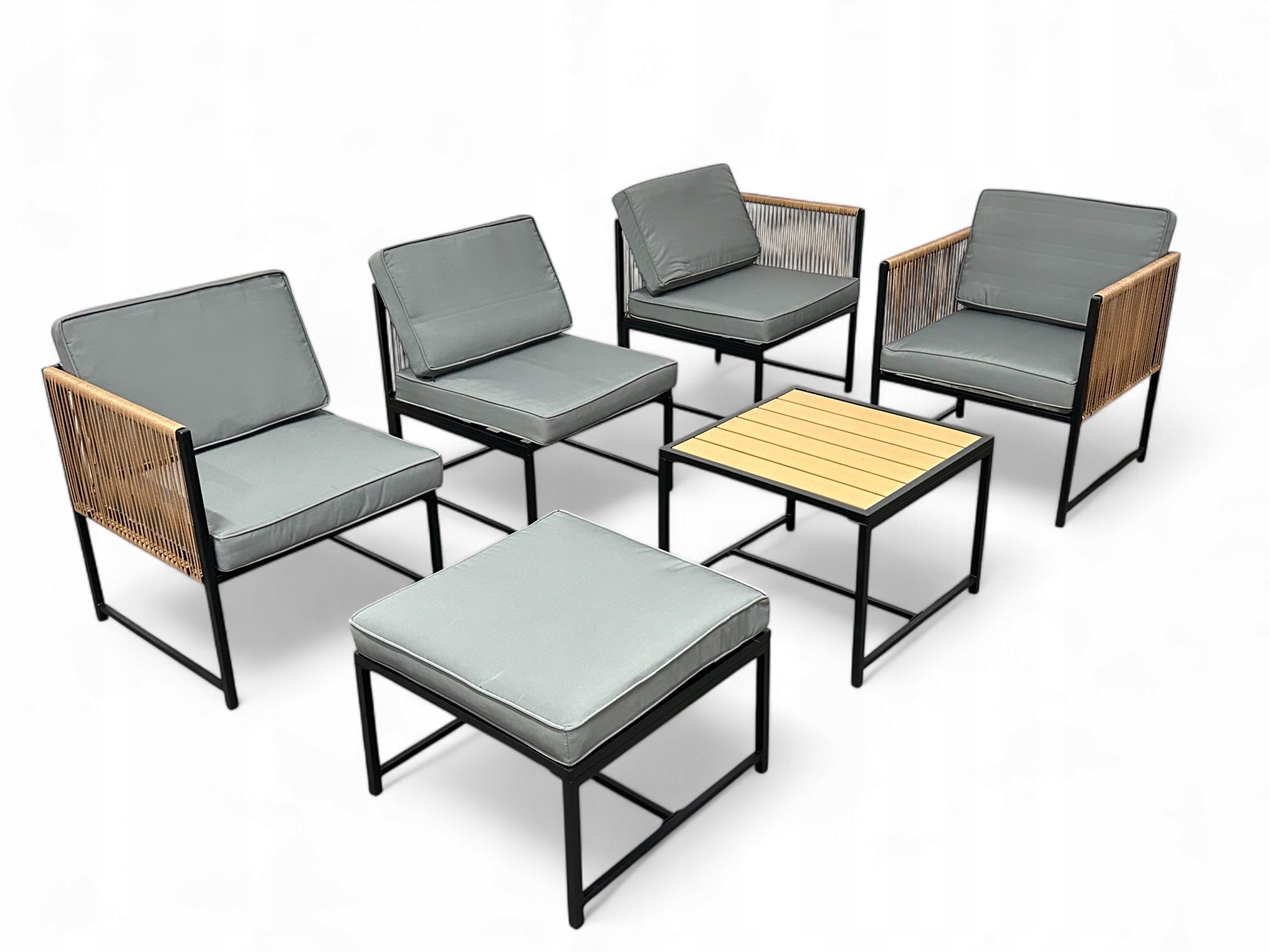 GARDEN CORNER DOUBLE-SIDED XL-NM-31 GARDEN FURNITURE SET BROWN LIGHT Color multicolor