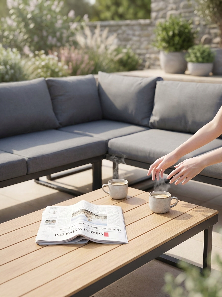 GARDEN CORNER XXL NM-28 GARDEN FURNITURE SET GARDEN FURNITURE BROWN Number of items in the set 3