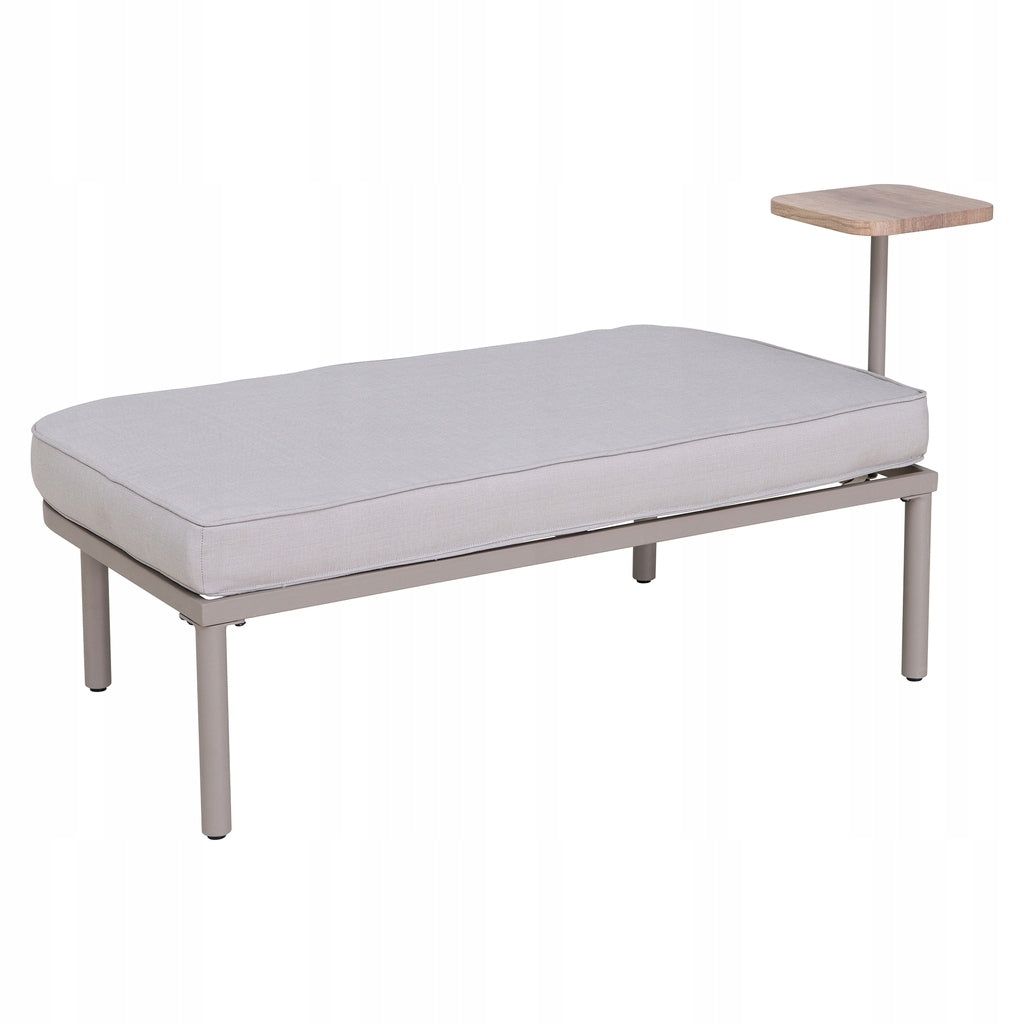 GARDEN COUCH GREY SOFA BED SUNWAY WITH POLYRATTAN TABLE Frame material metal