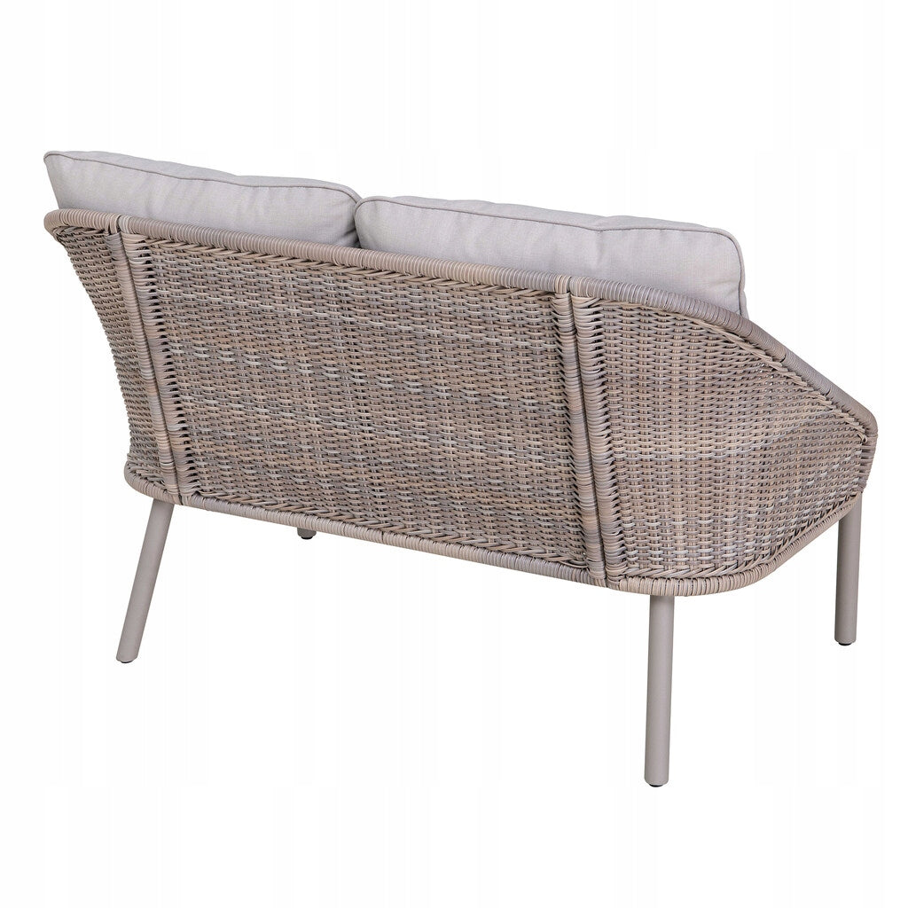 GARDEN COUCH GREY SOFA BED SUNWAY WITH POLYRATTAN TABLE Kind couch