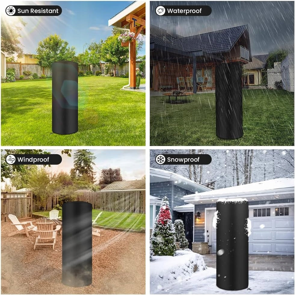 GARDEN COVER FOR TERRACE HEATER PROTECTION WATERPROOF BLACK 120x50 Product width 50 cm
