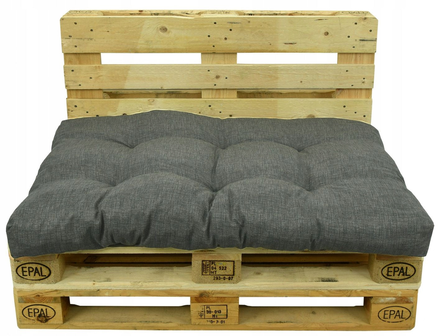 GARDEN CUSHIONS FOR PALLET FURNITURE - SET OF 2 PCS 120×80 CM ANTHRACITE AMPO Product weight with unit packaging 6 kg