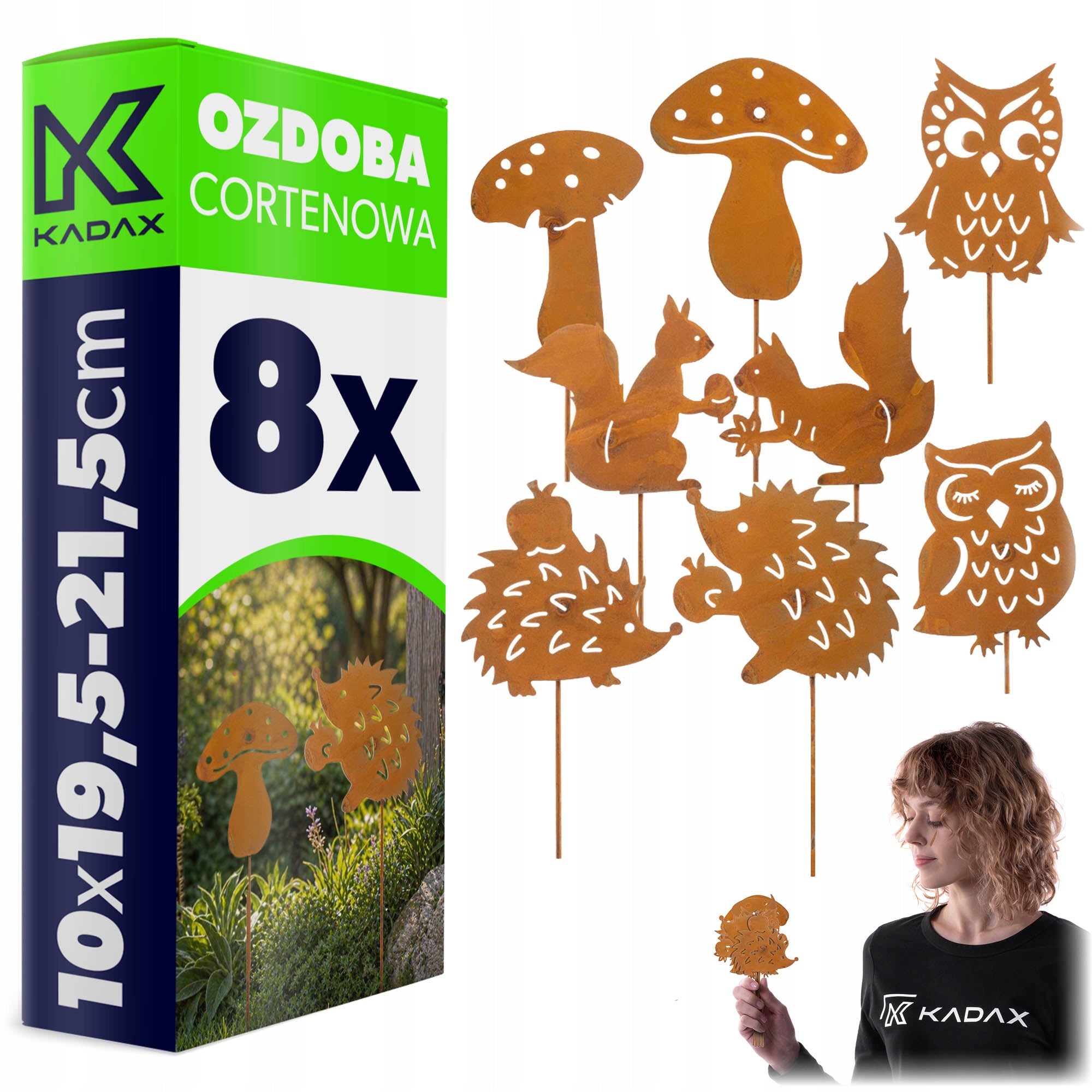 GARDEN DECORATION LAS CORTEN 21,5cm STEEL DECORATION FOR GARDEN RUST KORTEN