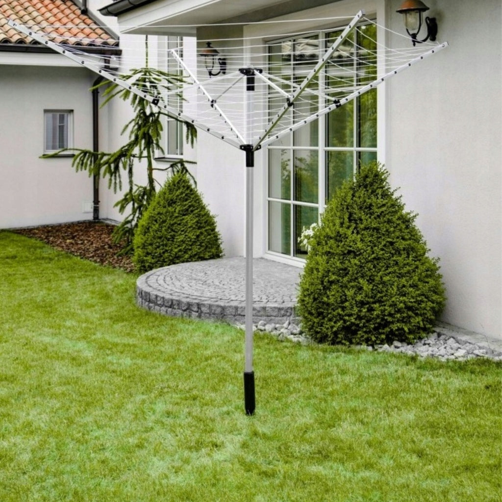 GARDEN DRYER EXTRA LARGE ROOMY FOR WASHING 4 ARMS 50M + COVER Weight 4 kg
