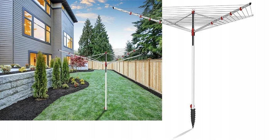 GARDEN DRYER FOR LAUNDRY FOLD-OUT STATIONARY VILEDA 180CM WITH 50M XXL Kind Portable