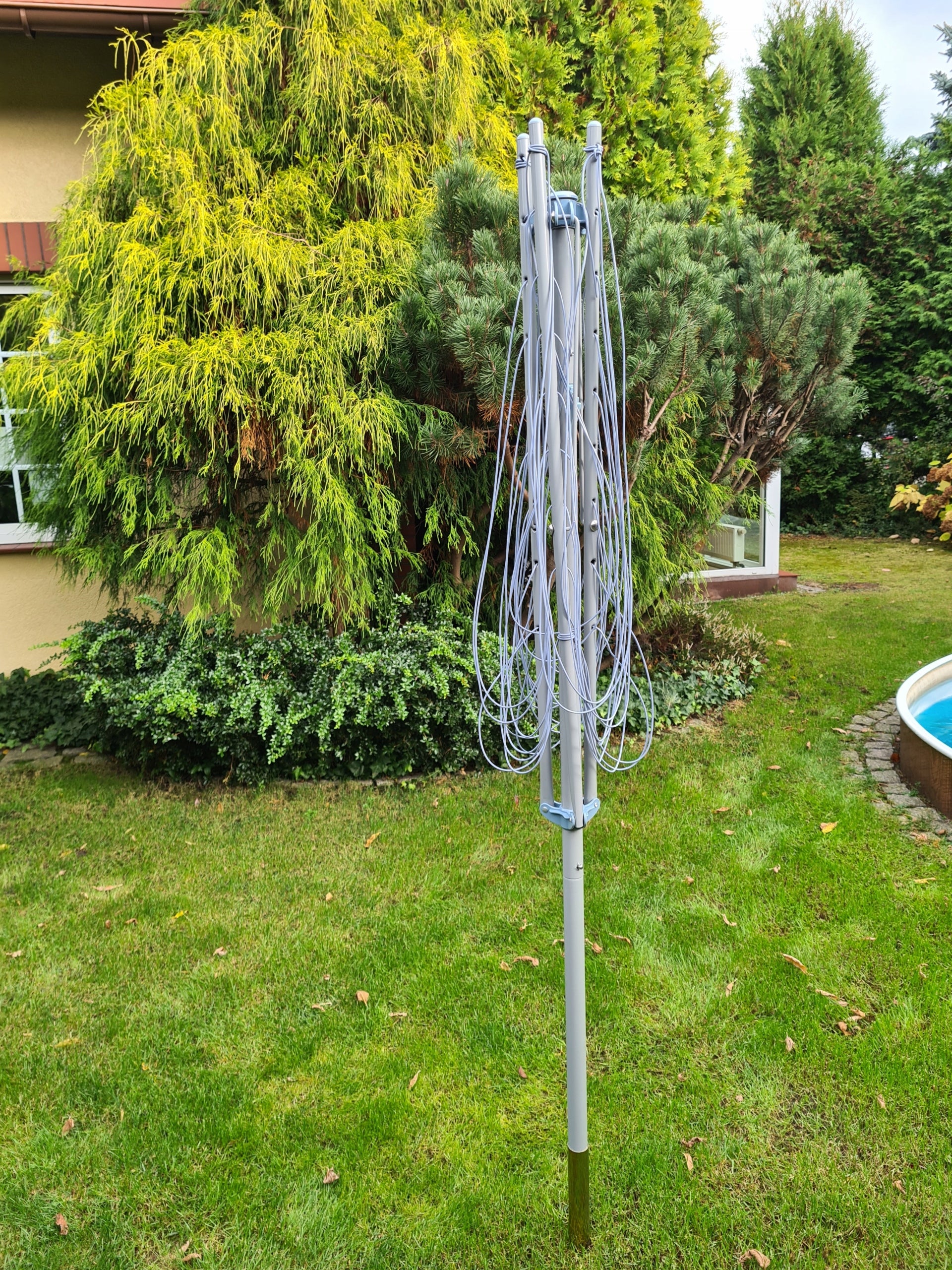 GARDEN DRYER LAUNDRY UNDERWEAR PROMIS ROTATING 182CM ANCHOR + COVER Total height 182.6 cm