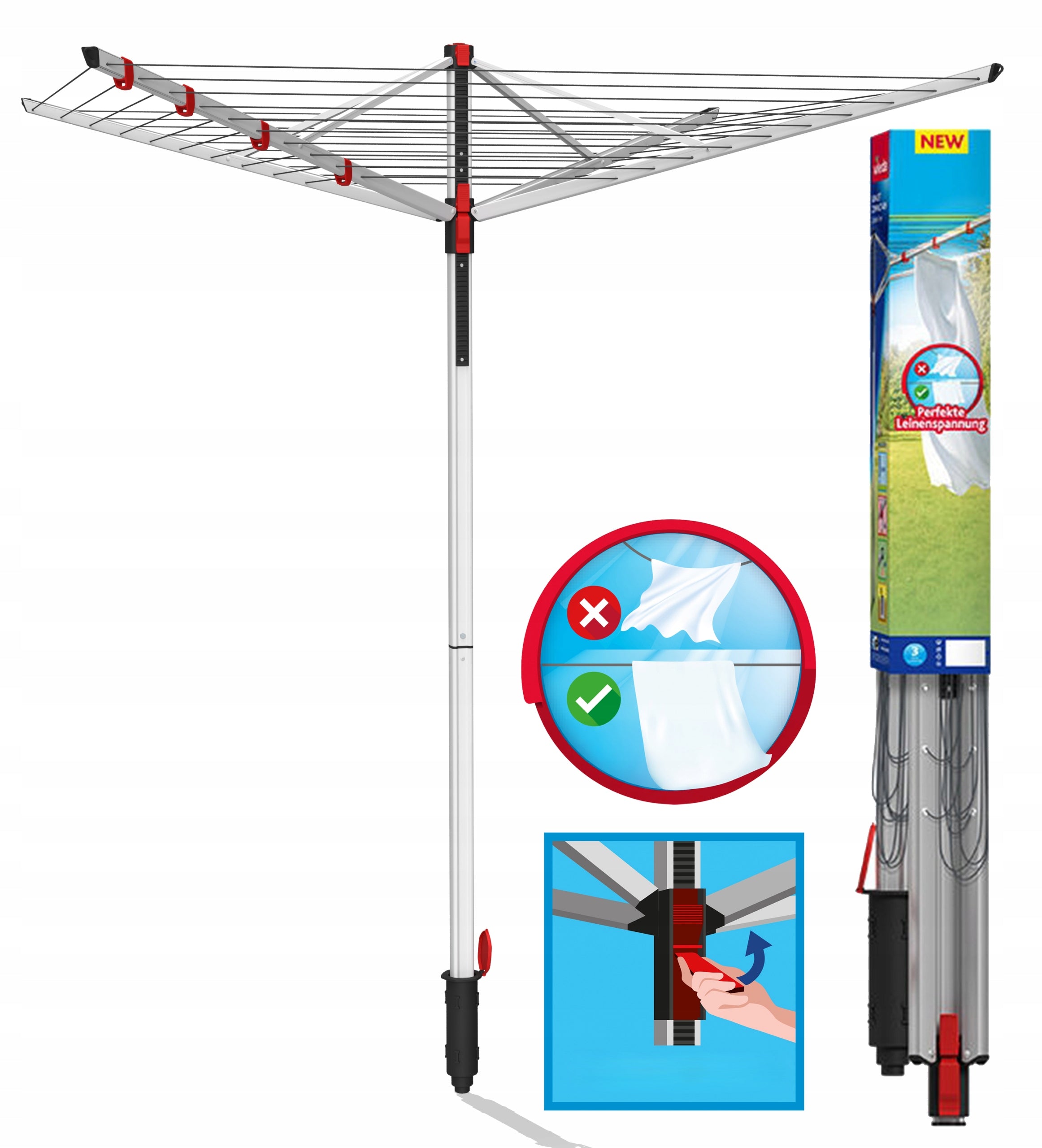 GARDEN DRYER VILEDA SUN LIFT COMPACT 40 LARGE FOLDING FOR LAUNDRY Brand Vileda