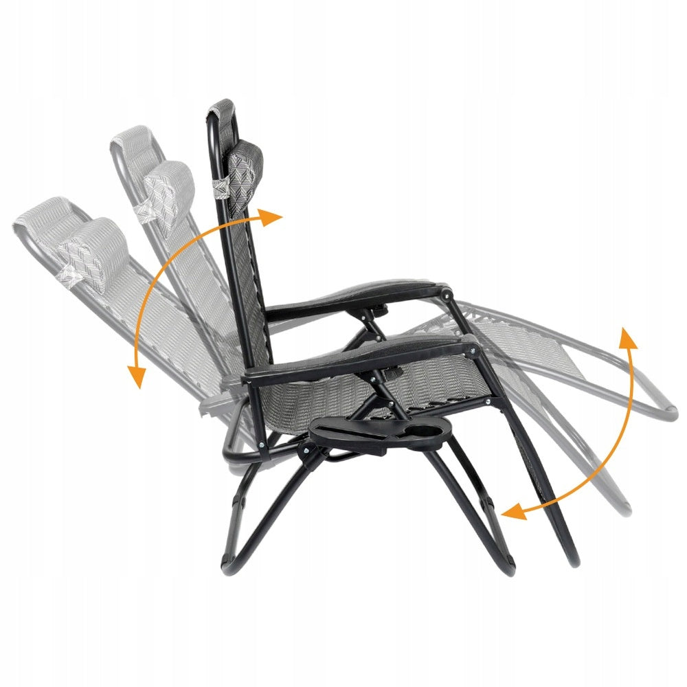 GARDEN Deckchair Folding Adjustable Beach Hiking Chair Brand Vilde