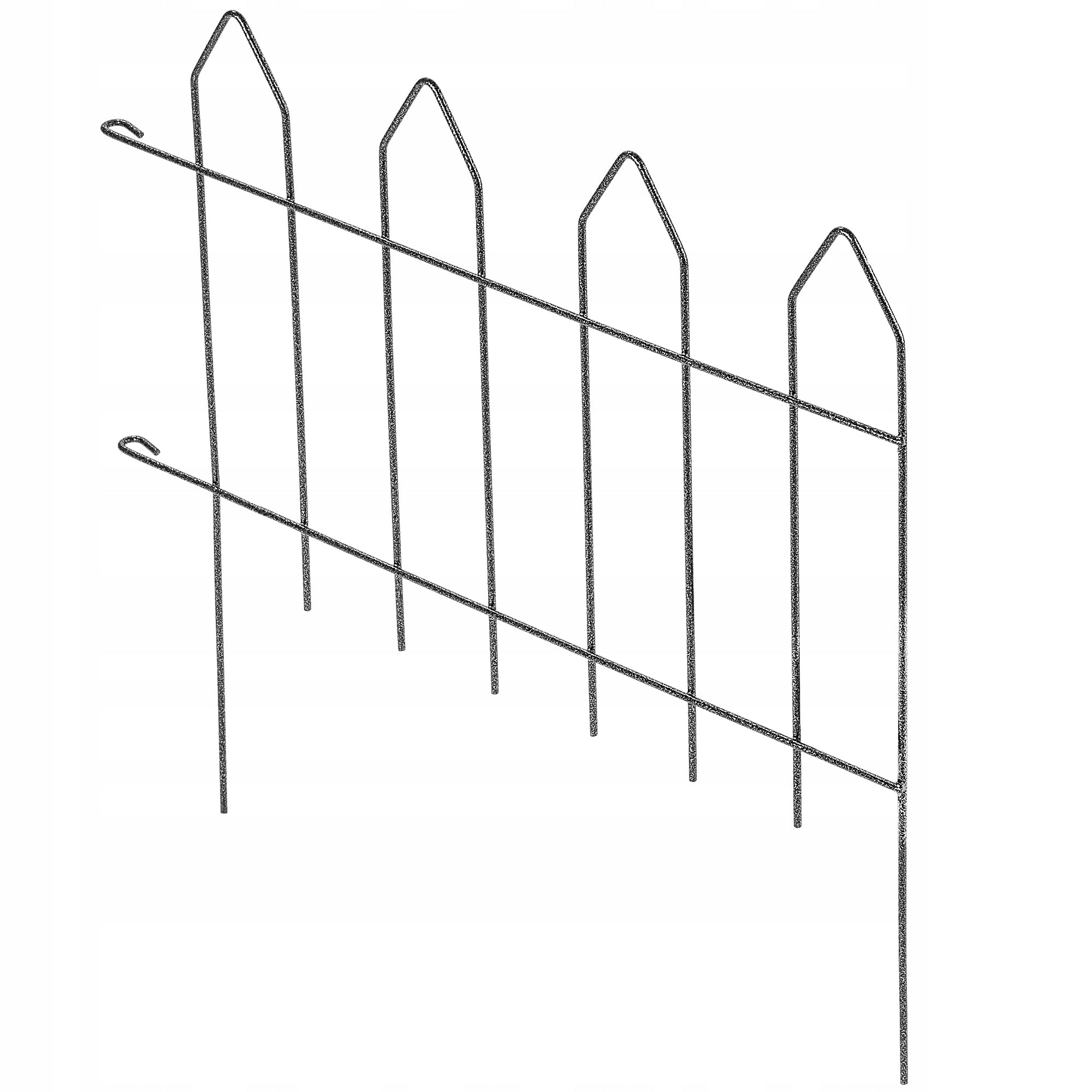 GARDEN FENCE METAL PALISADE EDGING WELDED FENCE 50cm HIGH Shape rectangular