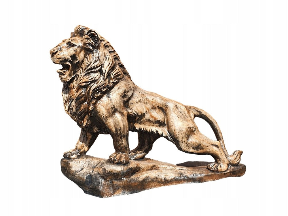 GARDEN FIGURE LION GIANT COUPLE CAST ARTIFICIAL STONE BRONZE AG-BET Manufacturer Ag-Bet