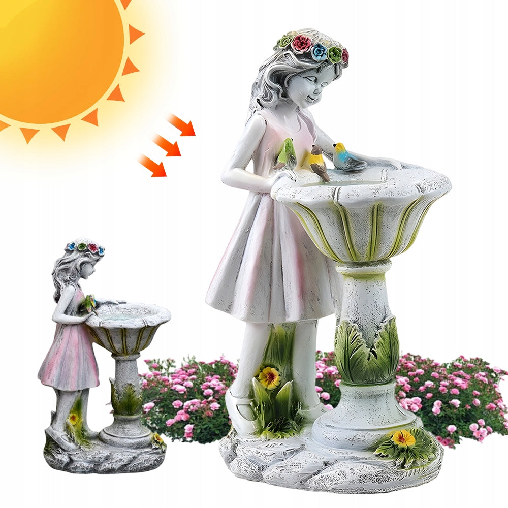 GARDEN FIGURINE LED SOLAR FAIRY DECORATION PATIO BALCONY GARDEN