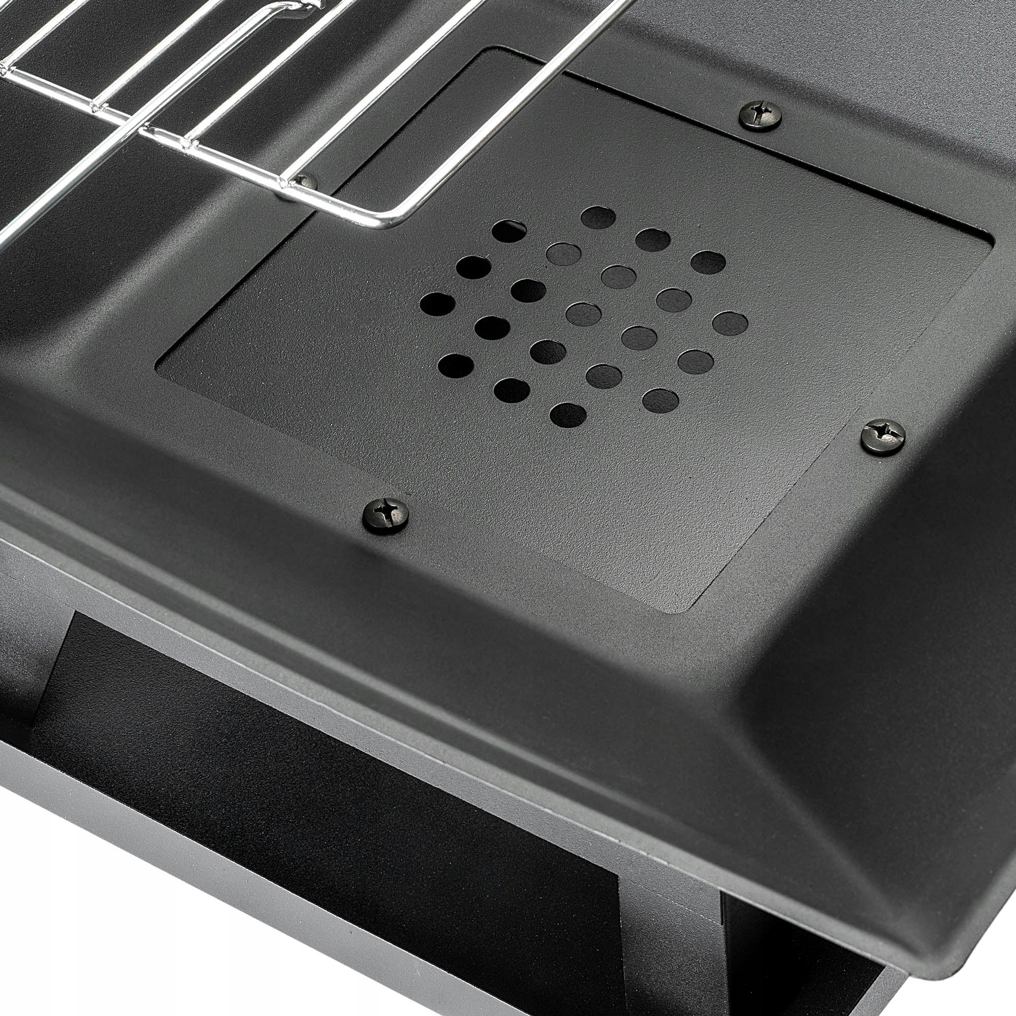 GARDEN FIREPLACE FOR GRILL FIREPLACE WITH GRATE COVER 46cm PORTABLE STEEL Length 46 cm