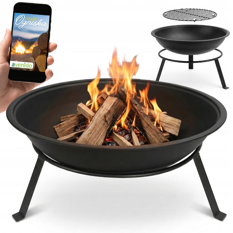GARDEN FIREPLACE LARGE 55cm FOR FIREPLACE GRILL BOILER STEEL GRATE XXL