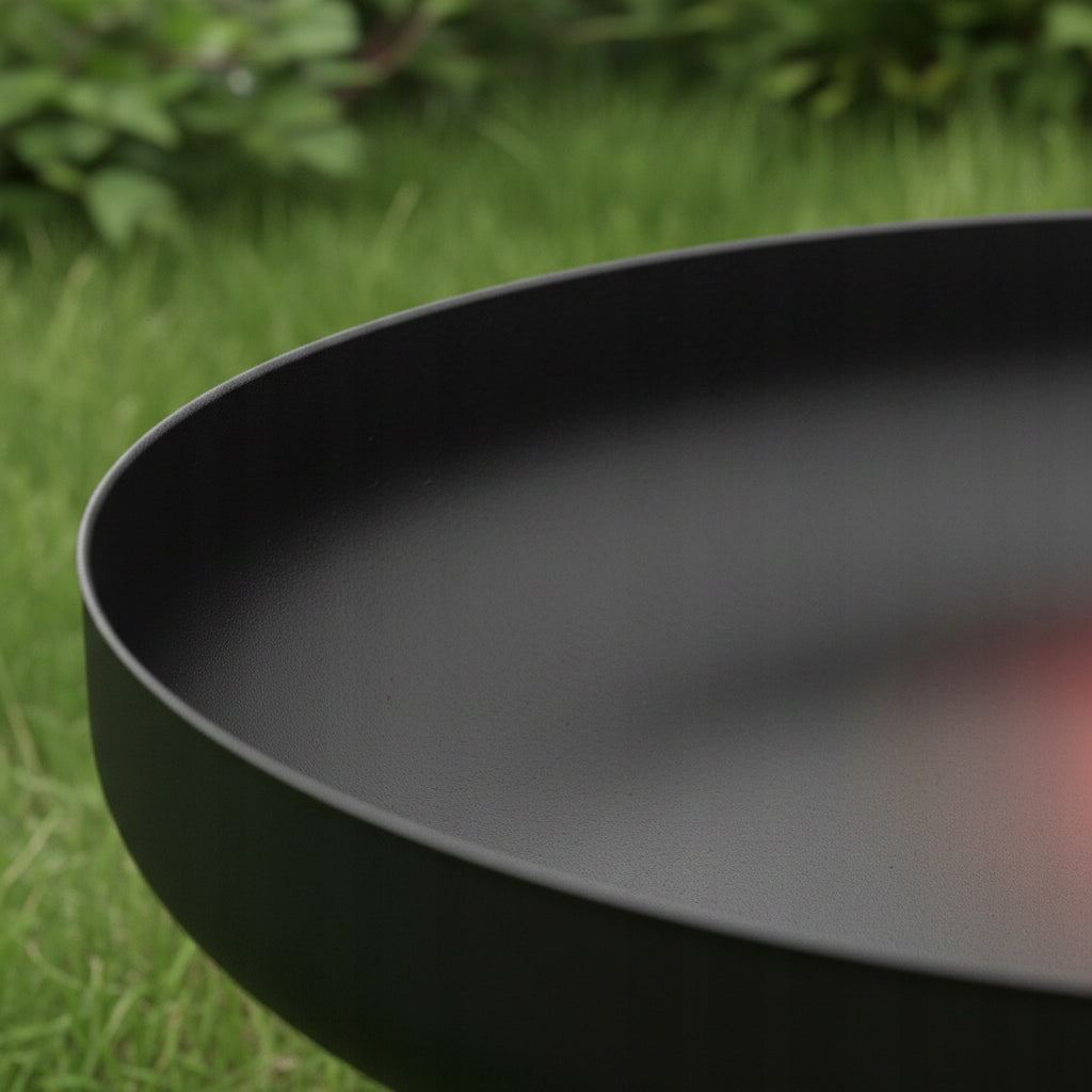 GARDEN FIREPLACE LARGE 60 CM FOR FIREPLACE GRILL STEEL BOILER BLACK XXL Material steel
